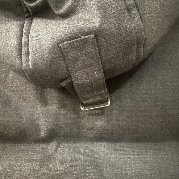 The Kooples Gray Down Jacket Lambskin Trim & Fur Hood, Small - Picture 13 of 13